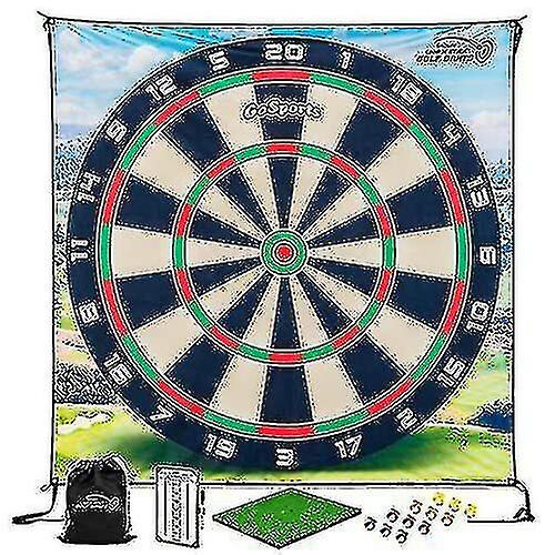 Golf game with golf ball with chipping mat