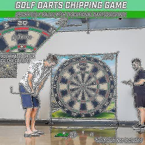 Golf game with golf ball with chipping mat 2
