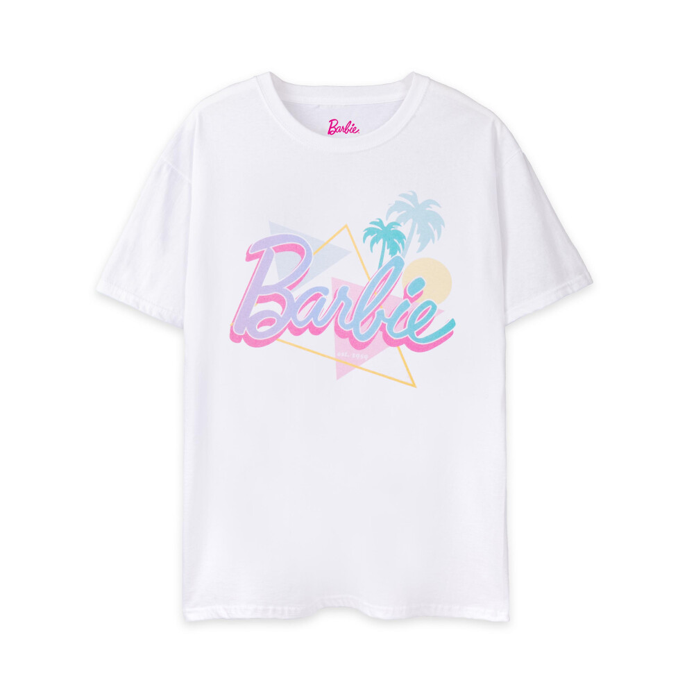 (XXX-Large) Barbie Short Sleeved T-Shirt (Womens White)