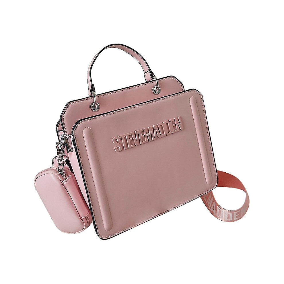 (Baby pink) Fashion Square Bag Womens High Quality One Shoulder Crossbody Bag-yvan