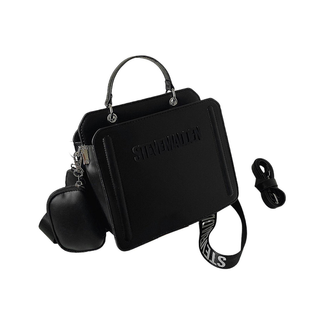 (Black) Fashion Square Bag Womens High Quality One Shoulder Crossbody Bag-yvan