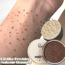 (1 Reddish Brown) Water-resistant Faux Freckle Kit Lifelike Fake Freckle Stamper