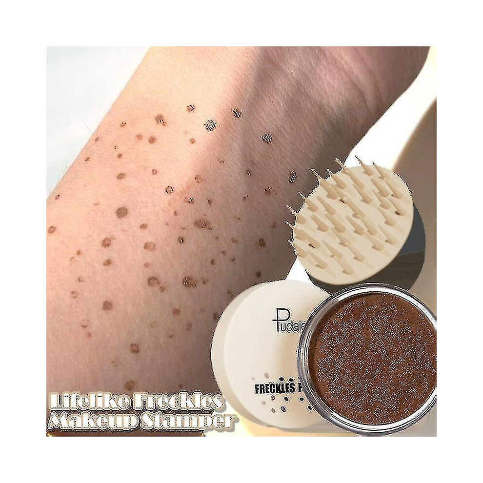 Brown (1 Reddish ) Water-Resistant Faux Freckle Kit Lifelike Fake Freckle Stamper