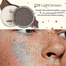 (2 Light Brown) Water-resistant Faux Freckle Kit Lifelike Fake Freckle Stamper