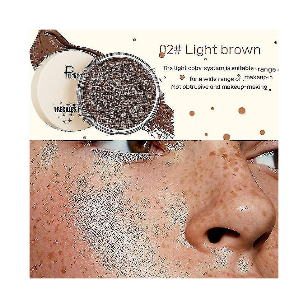 Light/Brown (2 Brown) Water-Resistant Faux Freckle Kit Lifelike Fake Freckle Stamper