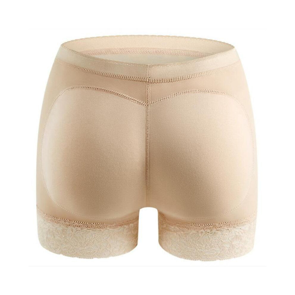 (BEIGE, XL) Padded Butt Lifter Panties Hip Enhancer Shapewear Body Shaper Tummy Control Panties Underwear