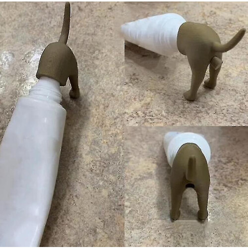 3pcs Dog Butt Toothpaste Topper Toothpaste Squeezer 1