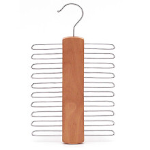 20 Bar Wooden Tie Hanger  Space Saving Hanger Wood Bra Holder For Tank Tops Bathing Suits Belts Ties
