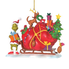 (S) Christmas Pendant Lanyard Design Easy To Hang Grinch Movie Character Xmas Tree Hanging Decoration