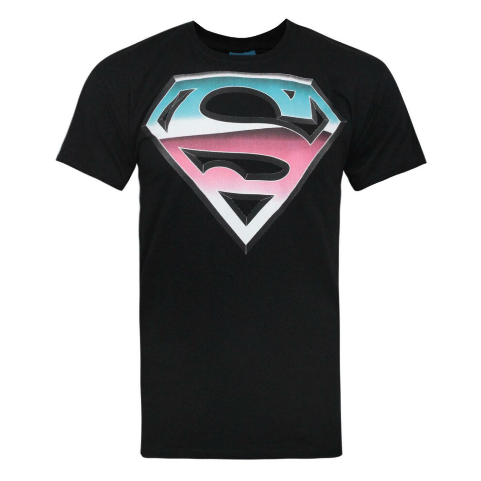 (Large) DC Comics Short Sleeved T-Shirt (Mens Black)