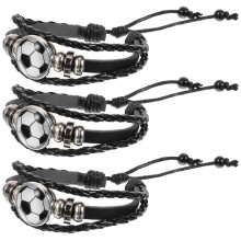 3 Pcs Soccer Bracelet Boys Soccer Charm Bracelet Soccer Football Bracelet Soccer Bracelet Soccer Jewelry