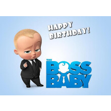(125x80cm, as show15) Cartoon Baby When Boss Blue Party Background Boy Birthday Party Decorates Supplies Children Photo Photography Studio Backdrop