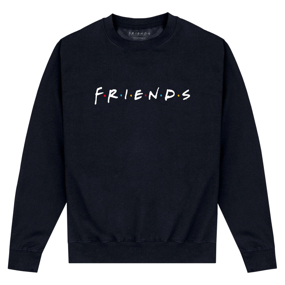 (XL, Black) Friends Unisex Adult Logo Sweatshirt