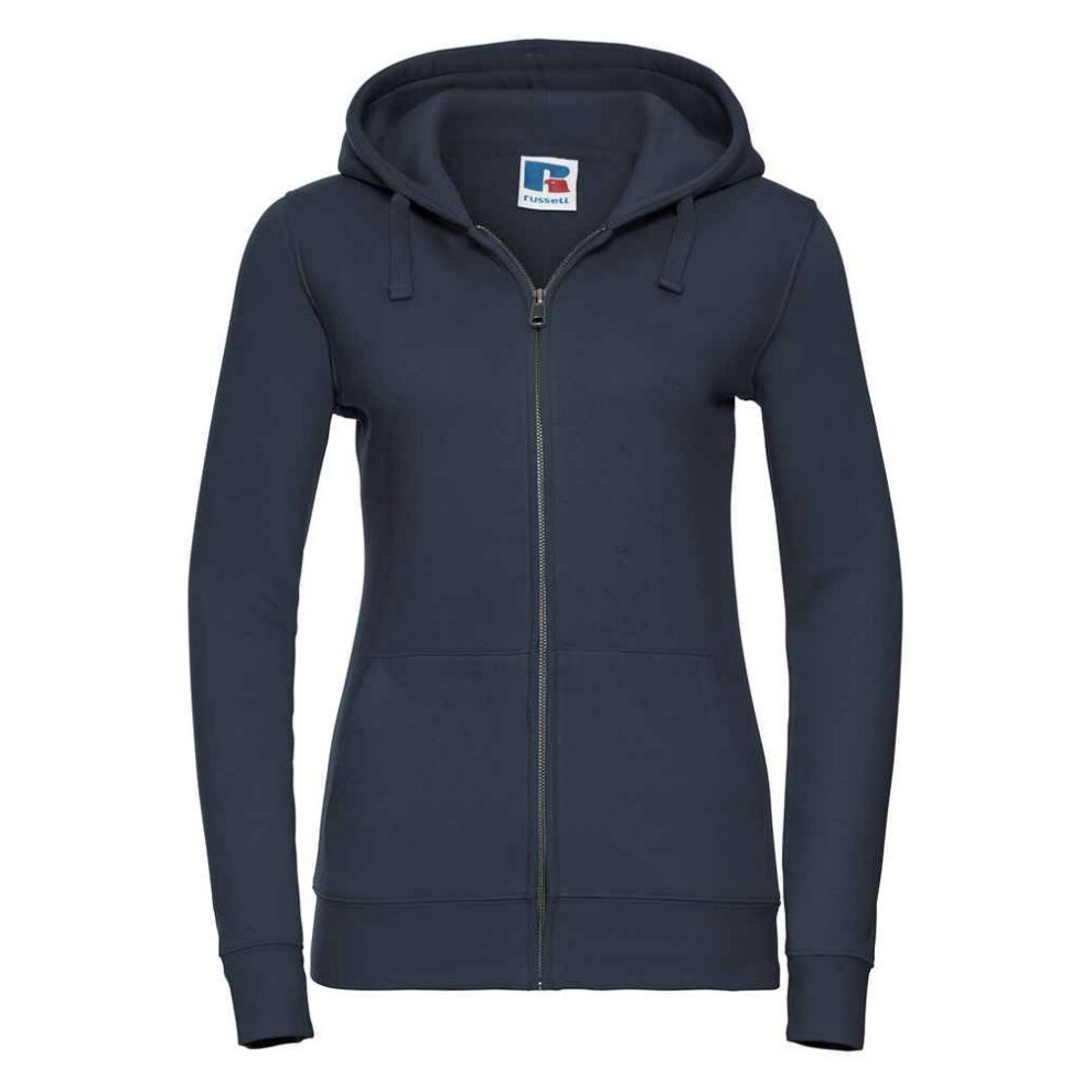 (S, French Navy) Russell Womens/Ladies Authentic Full Zip Hoodie