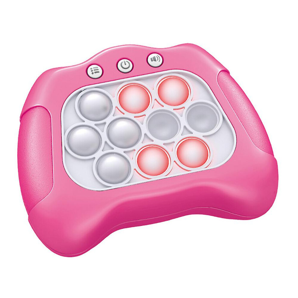 (Pink) Pop It Decompression Breakthrough Puzzle Console Stress Relief Fidget Toy Quick Push Bubble Game Console Gifts For Kids