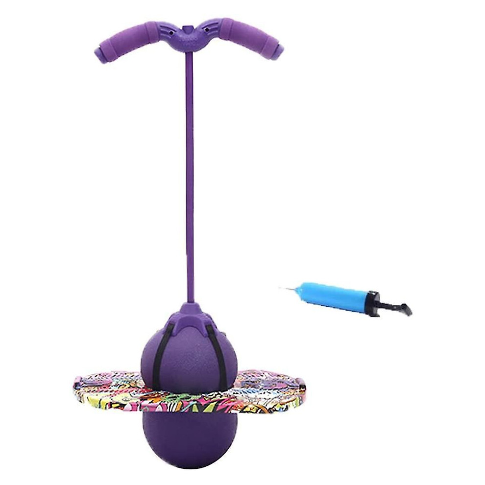 Pogo Ball Pogo Stick Jumper Balance Ball Hopper Ball Balance Board Bounce Space Ball With Handles Home Indoor Games Fitness Body Training Assistant Wo