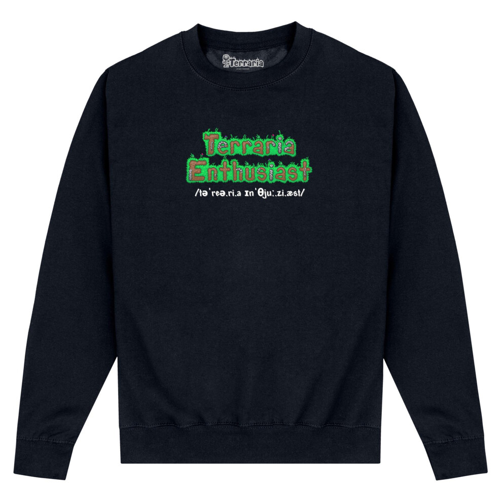 (S, Black) Terraria Unisex Adult Enthusiast Sweatshirt