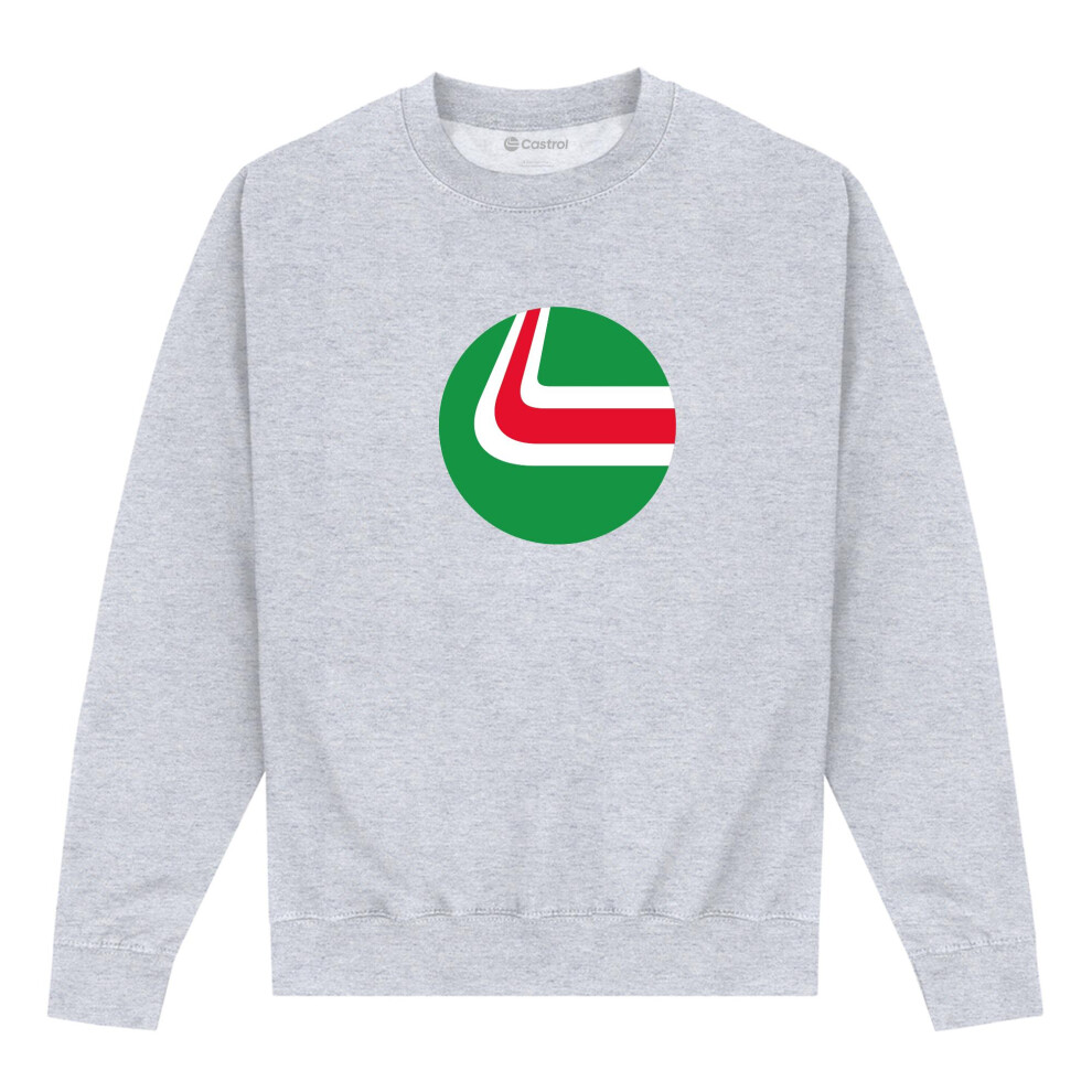 (XL, Heather Grey) Castrol Unisex Adult Stack Sweatshirt