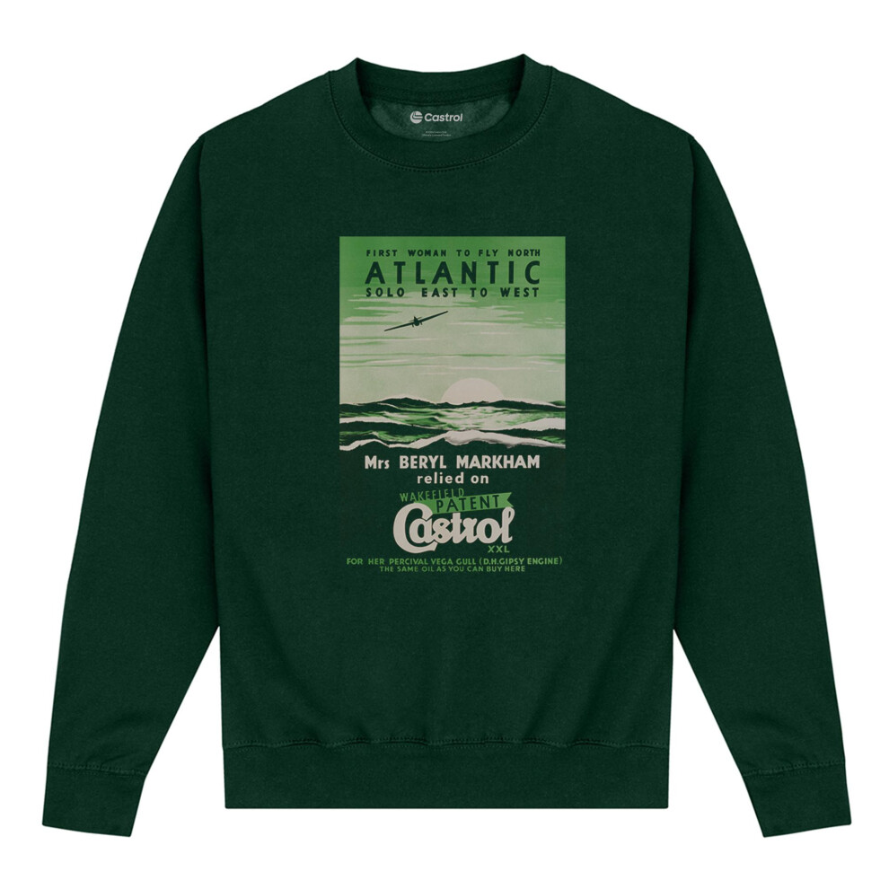 (L, Dark Green) Castrol Unisex Adult Atlantic Sweatshirt