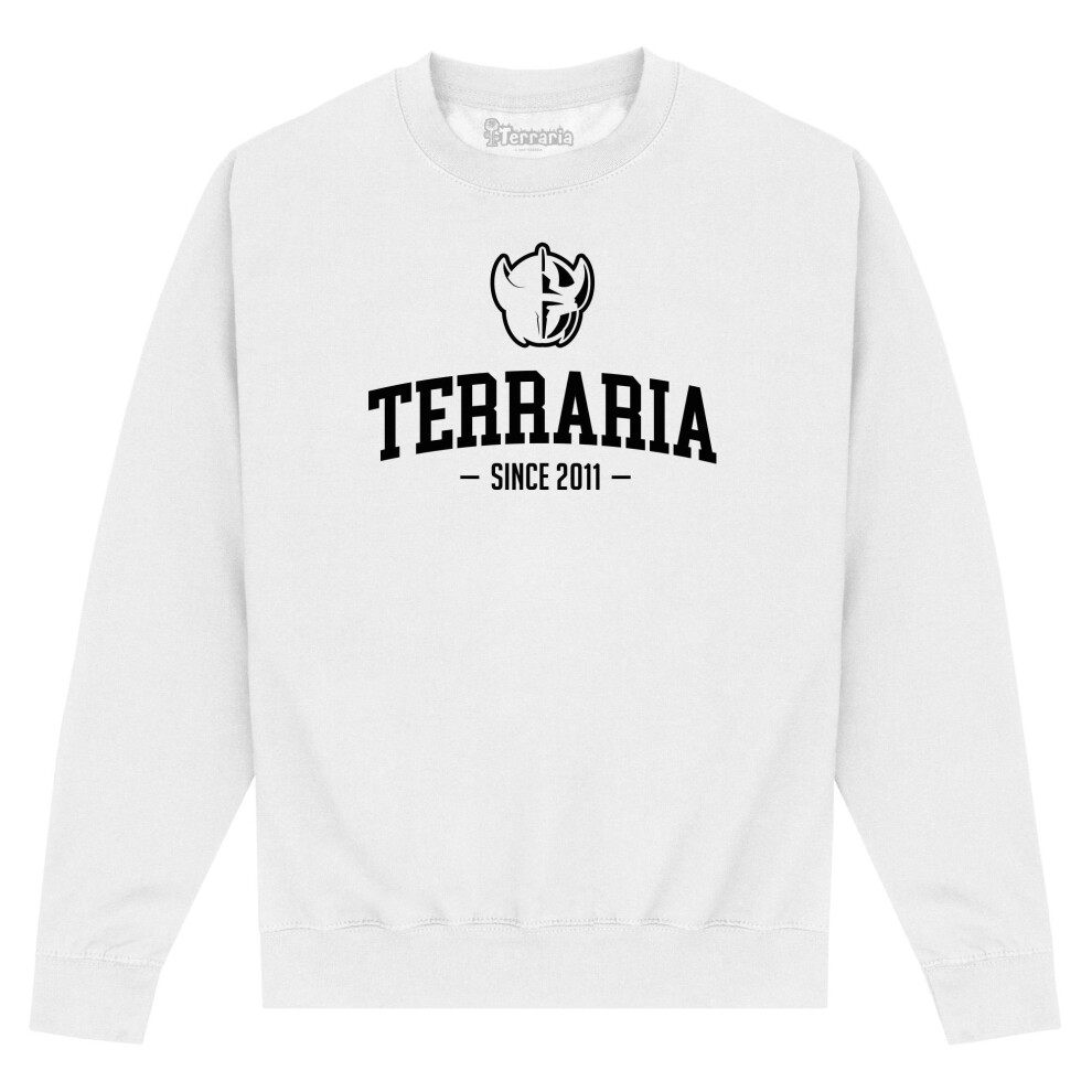 (XXL, White) Terraria Unisex Adult Printed Sweatshirt