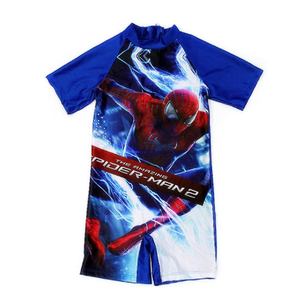 (Spiderman, 4-6 Years) Kids Boys Superhero Swimming Costume Surfing Suit One Piece Swimwear Summer Swimsuit Beachwear