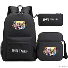 (Sky Blue) The Owl House Backpack Girls Schoolbag Large Capacity Boys Printing School Bag Set Rucksack Bagpack Teens Mochilas