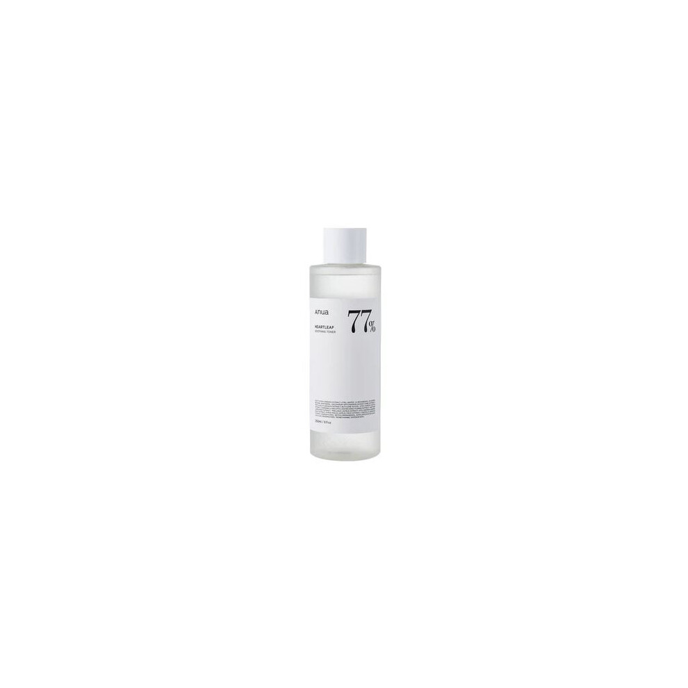 Anua Heartleaf 77% Soothing Toner 250ml | pH 5.5 Trouble Care, Calming Skin, Refreshing, Hydrating, Purifying, Cruelty Free, Vegan