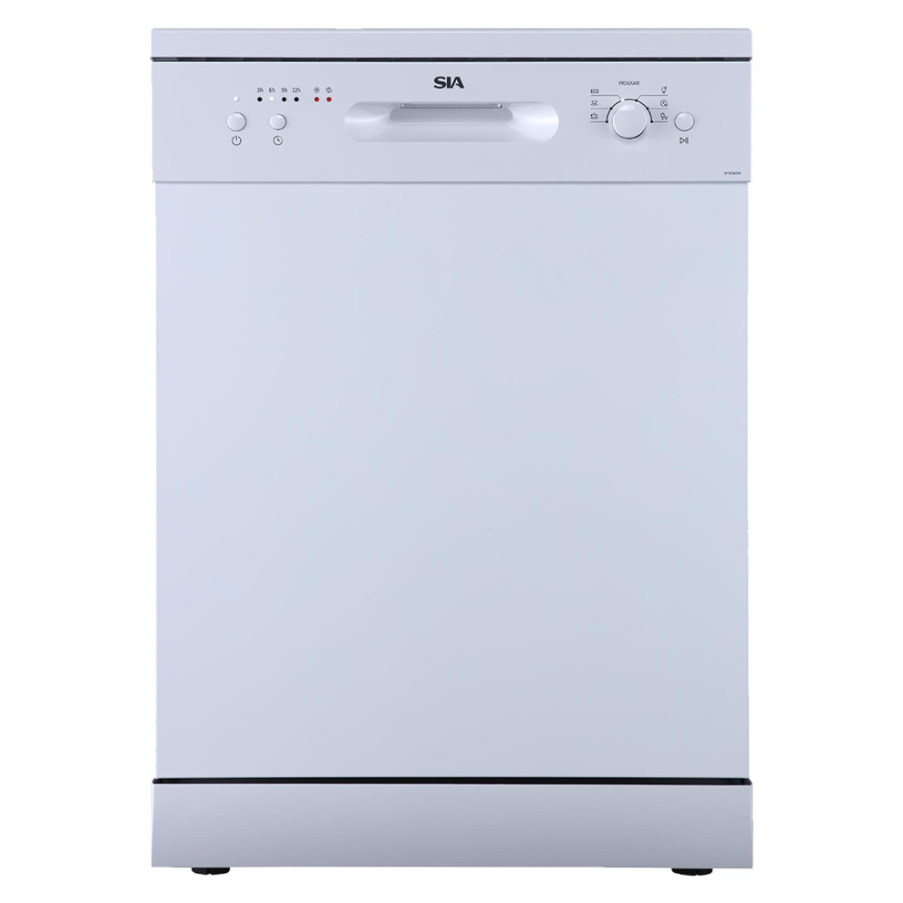 60cm White Freestanding Dishwasher, 12 Places SFSD60W