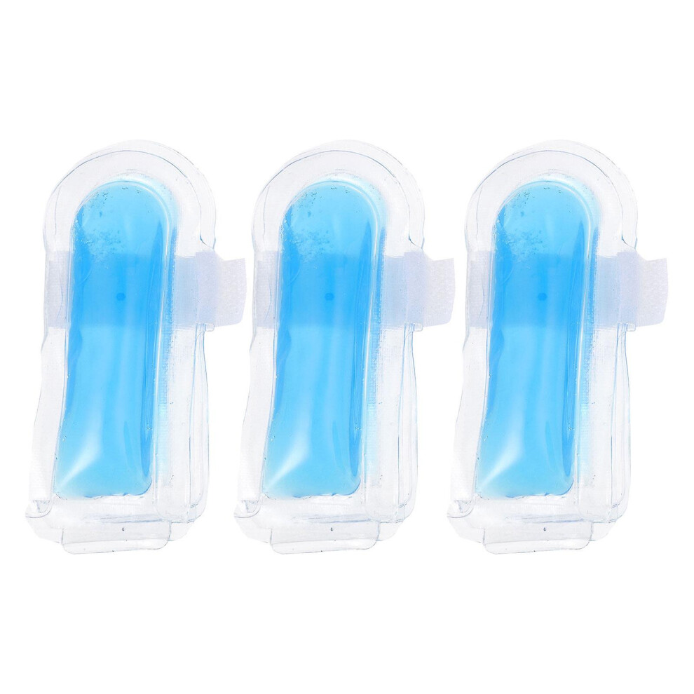 Blue 3Pcs Finger Cold Gel Ice Packs Cold Compress Therapy Refreshing Ice Packs (Blue)