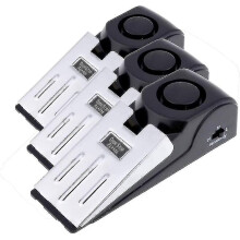 3-pack Safety Wedge Door Stop Alarm Stopper Blocking Travel Home Security Alert
