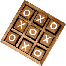 1 Set Tic Tac Toe Wooden Board Game Tic Tac Toe X and O Game
