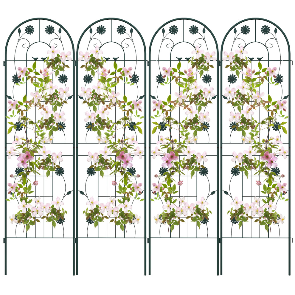 4 Pack Trellis 180 cm x 50 cm Metal Wire Garden Screens Backyard Lawn