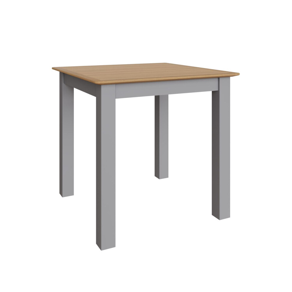 Painted Oak Large Square Dining Table Grey