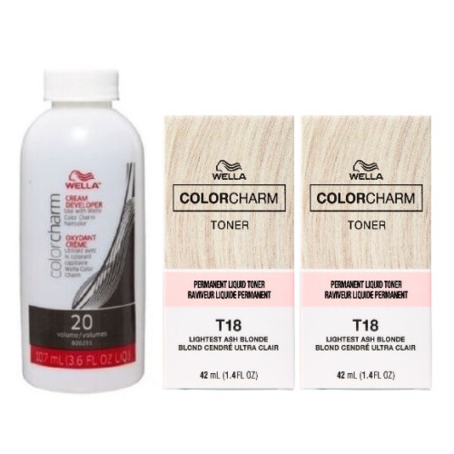 Wella T18 Toner X 2 + Developer Vol 20 X 1 - Bundle on OnBuy