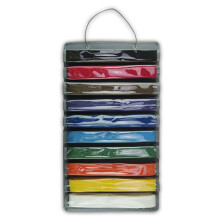 STANDARD CLOTH FABRIC FOLDABLE WALL MOUNTED BELT DISPLAY - GREY