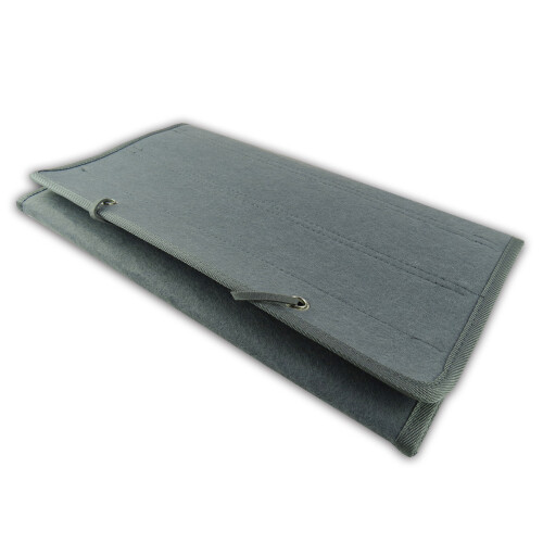 STANDARD CLOTH FABRIC FOLDABLE WALL MOUNTED BELT DISPLAY - GREY 2