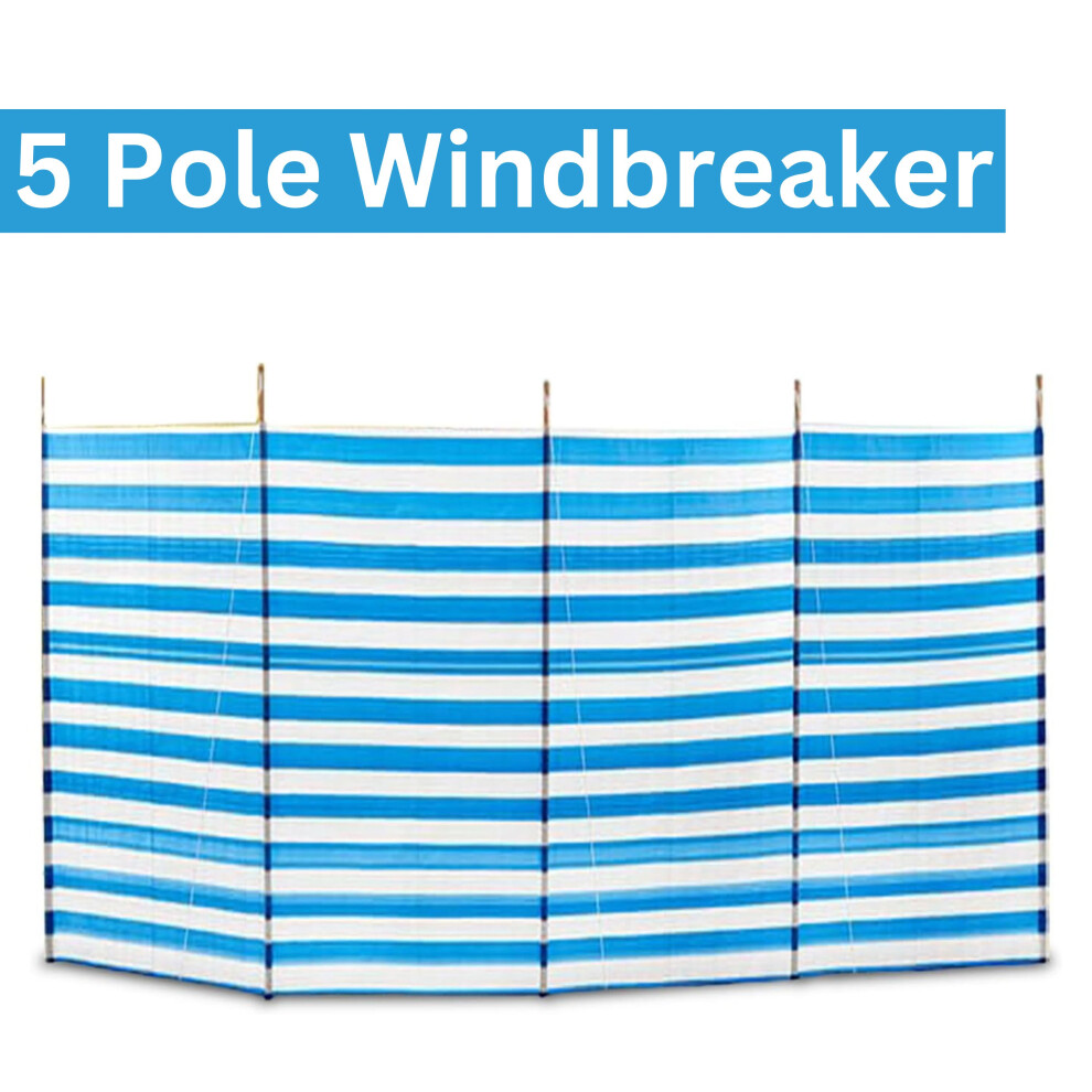 Windbreaker - 5 Pole, Garden Fence Screening Camping Beach Windbreaker