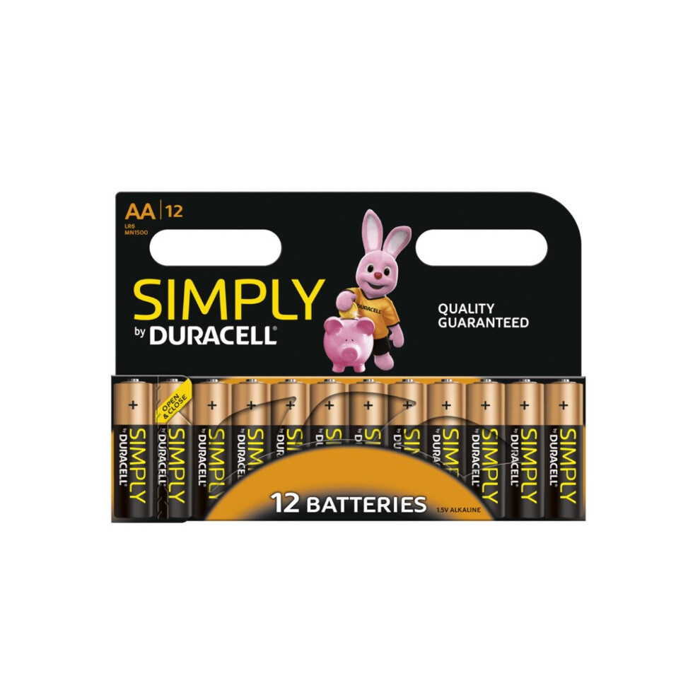12pk Simply By Duracell AA Batteries