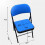 Folding Exam Table with Blue Fabric Chair Set 6