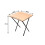 Folding Exam Table with Black Fabric Chair Set 7
