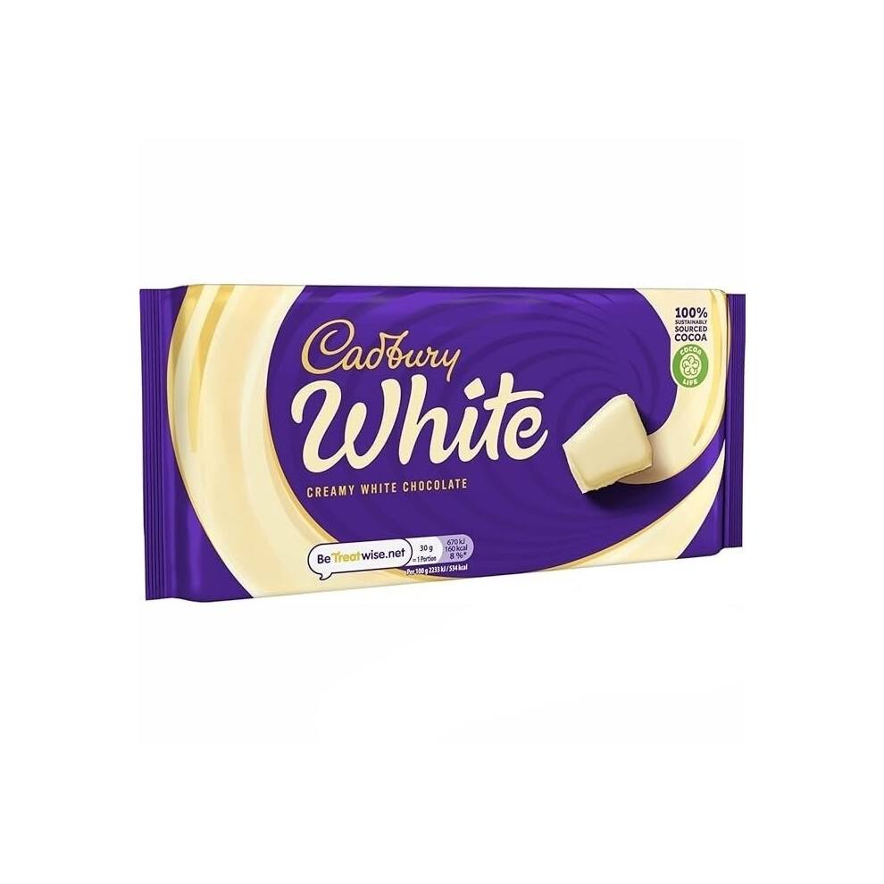 Cadbury Creamy White Chocolate Bar, 180g(Pack Of 3)