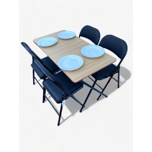 Folding Table Chairs Dining cafe canteen Site Set Large Rectangular