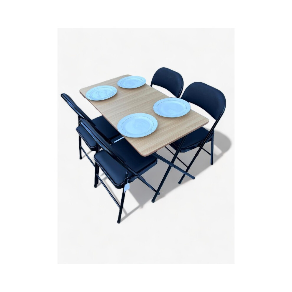 Folding Table Chairs Dining cafe canteen Site Set Large Rectangular