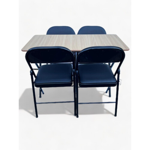 Folding Table Chairs Dining cafe canteen Site Set Large Rectangular 1