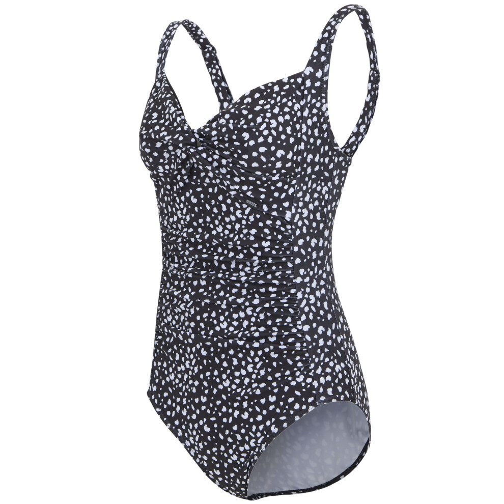 (10, Black Polka Dot) Regatta Womens Sakari Tummy Control Swim Swimming One Piece Costume