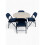 Round Folding Table Chairs Dining cafe canteen Site Set Large 2
