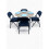 Round Folding Table Chairs Dining cafe canteen Site Set Large 3