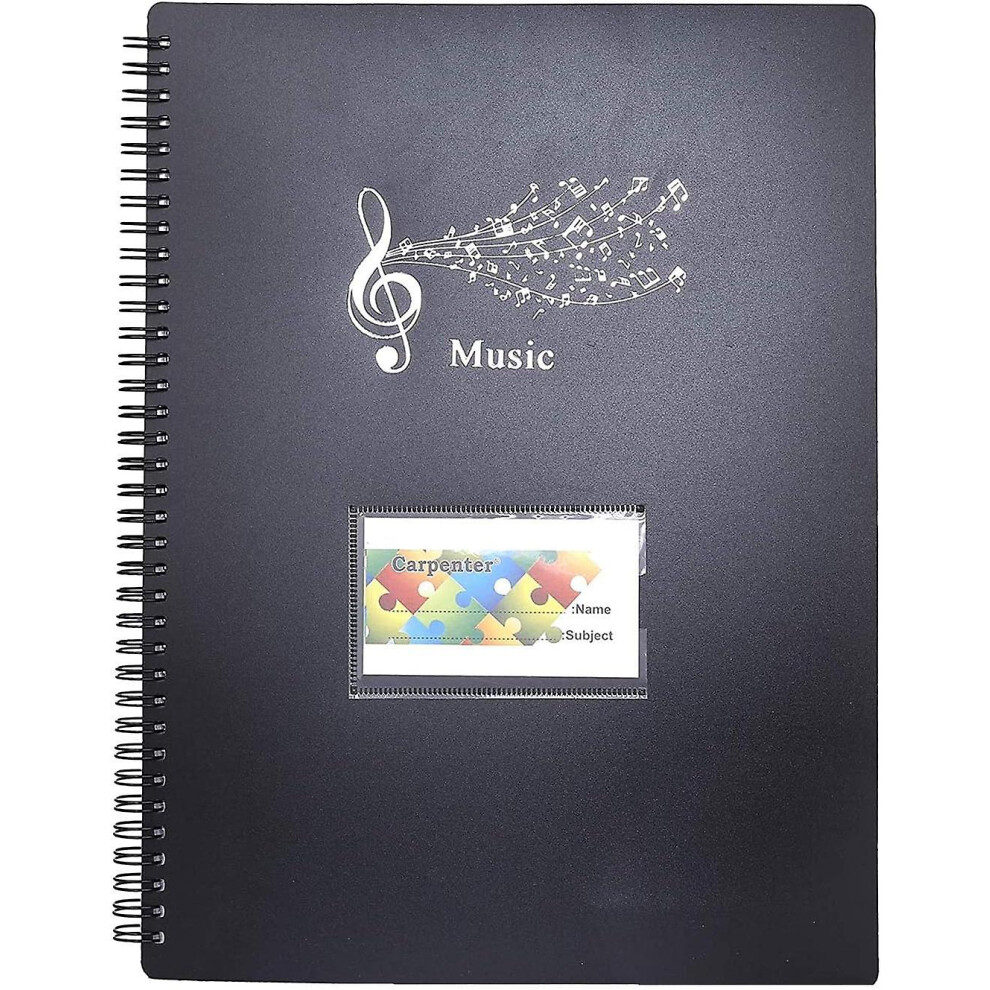 A4 Size 20-Pocket Sheet Music Folder - Song File Clef Paper Storage Holder