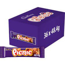 Cadbury Picnic Chocolate Bars(36X48g) Delicious Tasty And Treaty
