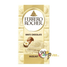 Ferrero Rocher White Chocolate & Hazelnut Bar, 90g ( Pack Of 6)